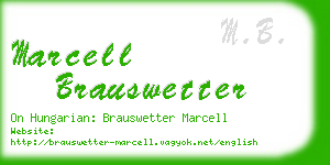 marcell brauswetter business card